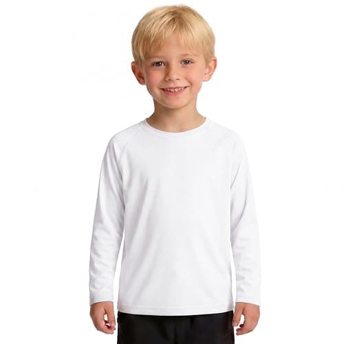 PUMYOON 6M 12M 18M 24M Baby Rash Guard, Baby Swim Shirt, Toddler Rash Guard Boys– UPF 50+ Sun Protection, Quick Dry for Beach Swim Sun Shirt White