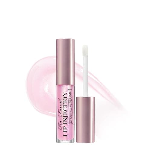 Too Faced Lip Injection Maximum Plump Extra Strength Lip Plumper Gloss | Hydrating + Plumping, Travel Size, 0.1 Fl Oz, Original