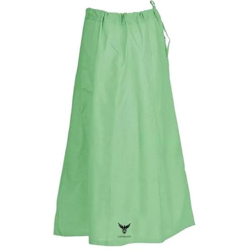 Indian Women Saree/Sari Patticoat Underskirt Cotton Stitched Adjustable Waist Lining Skirt (US, Alpha, One Size, Regular, Regular, Seagreen)