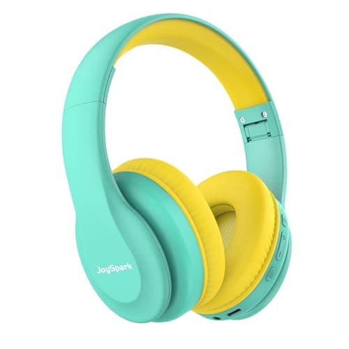 JoySpark Kids Bluetooth Headphones, Lightweight Wireless Headphones for Kids, 85/94dB Volume Limited, 60 Hours Playtime, Bluetooth 5.3, Over-Ear Toddler Headsets with Built-in Mic-Green