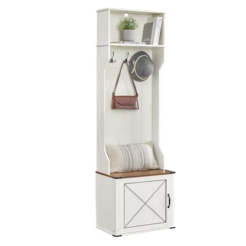 VASAGLE Hall Tree with Bench a...e and Honey Brown UHSR441W01V1