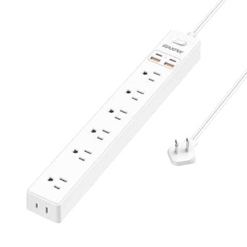 2 Prong Power Strip, 2 to 3 Prong Outlet Adapter, 6 Ft Extension Cord,1700J