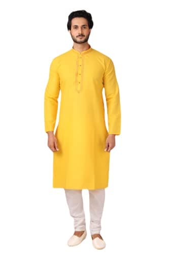 Shreyanvi Men's Indian Tunic Kurta Pyjama Set Wedding Party Wear Ethnic Festive Season Dress Suit