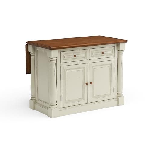 Homestyles Monarch Kitchen Isl..., 50 Inch Width, Antique White