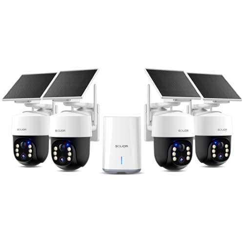 4-Ct SOLIOM Solar-Powered 4K Outdoor Wireless Security Camera Kit $172 + Free S&H
