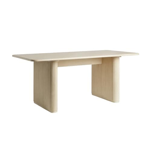 Walker Edison Modern Vertical ...e Dining Table, 68 Inch, Birch