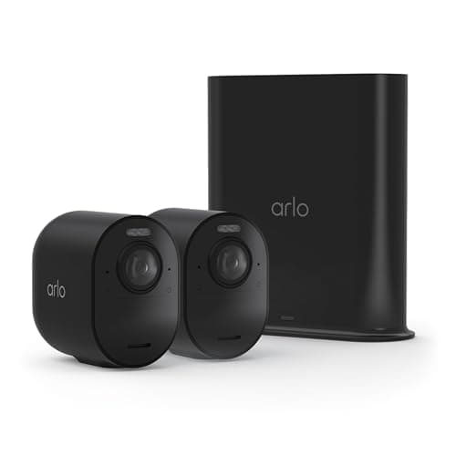 Arlo Ultra Security Camera 4K ..., 2 Cam, Black, Indoor/Outdoor