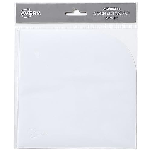 Avery Corner Pockets, 6" x 6",...oks, Adhesive, 2 Total (73715)