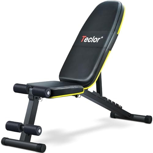 $59.98* | Teclor Adjustable Weight Bench w/ 10 Backrest Positions & 700-Pound Capacity at Amazon