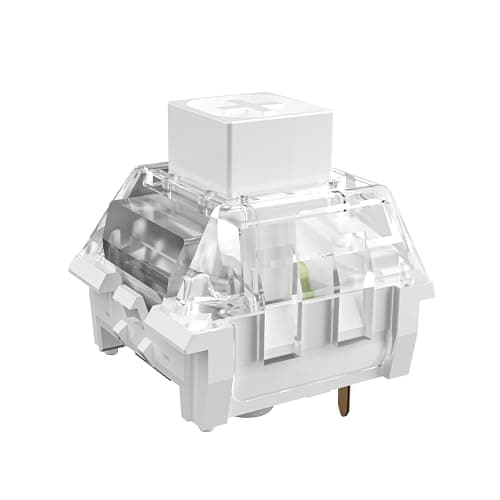 Kailh Box White Pro Switch - Clicky Mechanical Switches, Dustproof and Waterproof, 45gf Force, 80M Keystrokes, for Gaming & Typing, MX Compatible(72pcs)