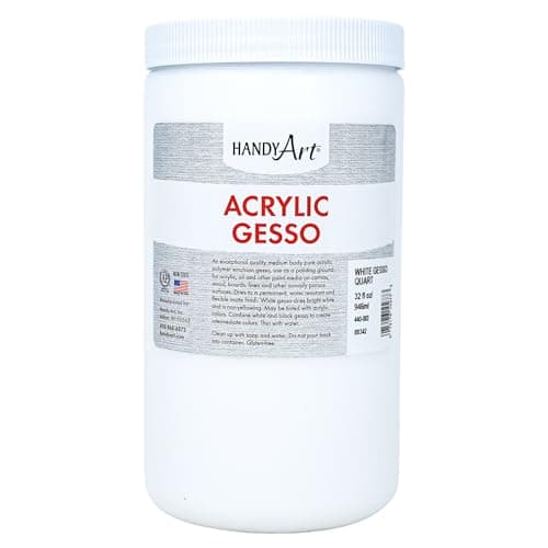 Handy Art Acrylic Gesso, 32 oz...fe & AP Non-Toxic, Made in USA