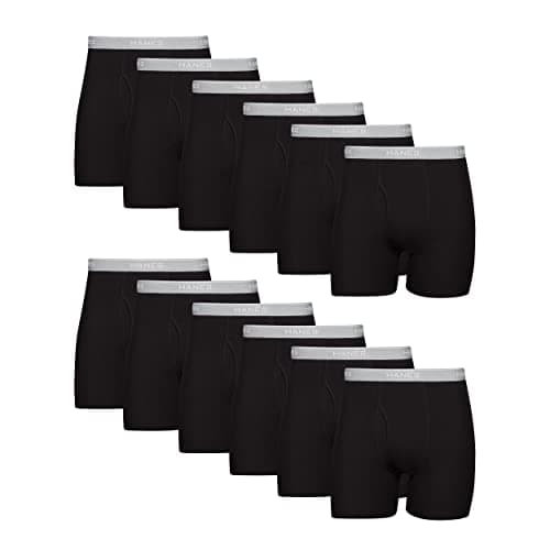Hanes Men's Underwear Boxer Briefs 12-Pack for $33 + free shipping