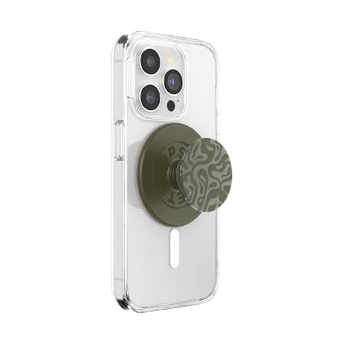 PopSockets Phone Grip for MagS...hone Stand, Green - Alum Swirl
