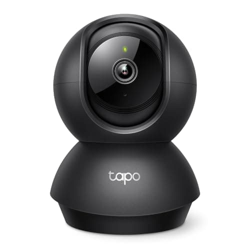 Tapo 2K Indoor Pan/Tilt Wired Security Camera - Works as a Baby Monitor & Pet Camera, Motion Detection, 2-Way Audio, Siren, Night Vision, Subscription-Free Local Storage or Optional Cloud, Black, C211