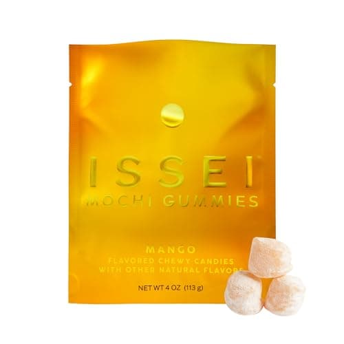 ISSEI Mochi Gummies | Dye-Free...ng Japanese Candy (4oz, Mango)