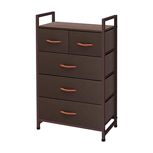 AZL1 Life Concept Storage Dres...Removable Fabric Bins - Coffee