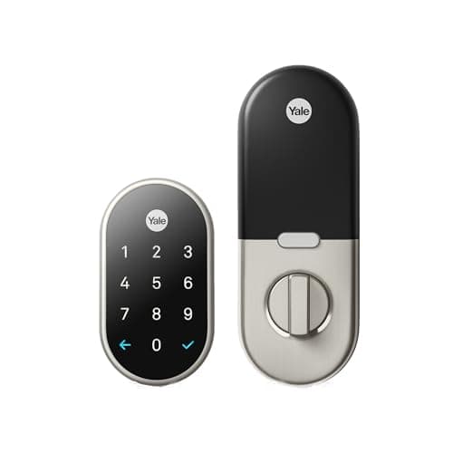 [Resale, AC] $137.69 | Google Nest x Yale Keyless Entry Smart Deadbolt Lock (Satin Nickel) (Used - Like New) at Amazon