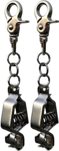 ParaDance Construction Metal Glove Clips for Work Glove Holders, Heavy Duty Glove Clamp, Strap, Holder with 360° Swivel Belt Clip for Duty Belt Accessories Backpack Firefighter(All-Metal Build) Silver
