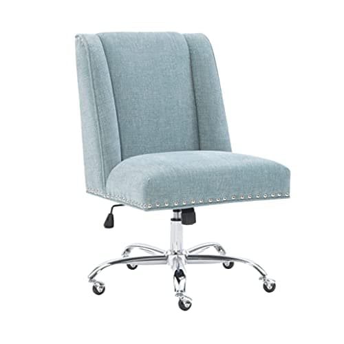 Linon Clayton Aqua and Chrome ...Adjustable Height Office Chair