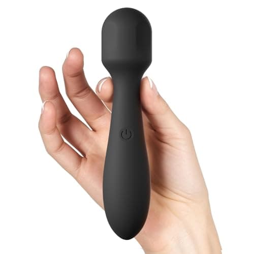 OCEANSUN Travel Handheld Massager, Mini Powerful Silent Waterproof Body Massage Tool (Black)