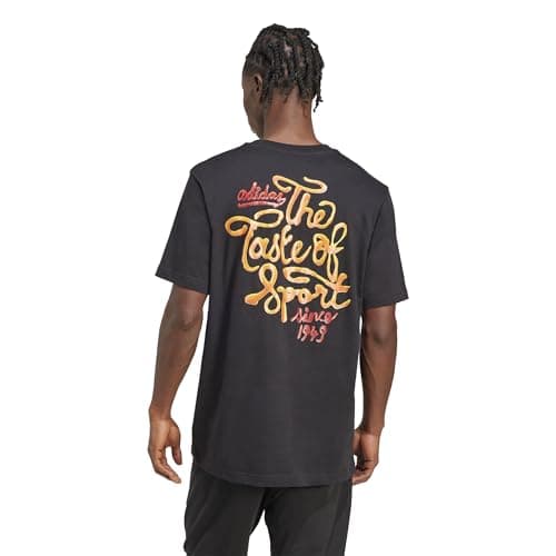 adidas Men's Food Sauce Graphic T-Shirt, Black, Large/Tall