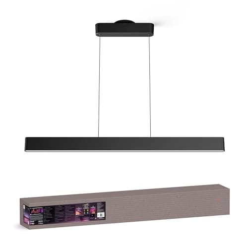 $316.79 | PHILIPS Hue Ensis Smart LED Pendant Light Black, Two LED Light Sources, White & Color Light at Amazon