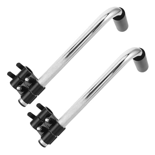 VOSAREA 2pcs Push Wheelchair Handle Extender Stainless Steel Extension Handles Replacement Universal Wheelchair Accessories for Adults Elderly Disabled Transport