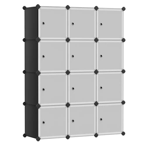 SONGMICS Cube Storage Organize...ular Bookcase, Black ULPC34HV1