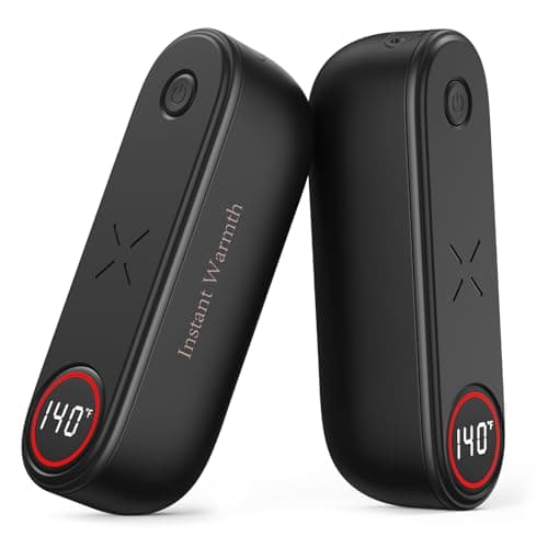 2 in 1 Hand Warmers Rechargeable, Magnetic Electric Hand Warmer 8000mAh USB-C, 3 Heat Levels up to 140°F, Quick Heating Portable Hand Warmers, Gifts for Raynaud’s, Golf, Camping, Outdoor Use(Black)