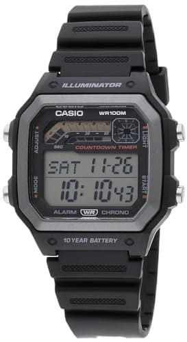 42mm Casio Men's WS1600H Series Watch w/ Stopwatch, 100M WR & 10-Yr Battery $22.45