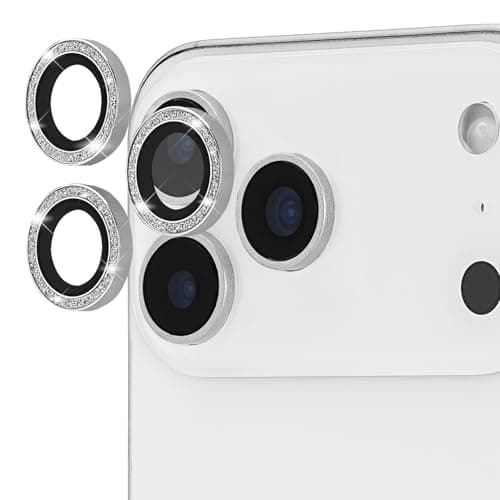 Case-Mate Camera Lens Protector with Aluminum Twinkle Rings for iPhone 17 Pro Max/iPhone 17 Pro - Double Tempered Glass, Anti-Scratch - Ultra HD View with Night Shooting, Case Friendly, Easy Install
