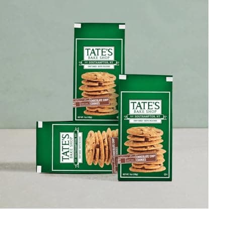 Tate's Bake Shop Chocolate Chip Cookies, 7oz Bag, Pack of 3