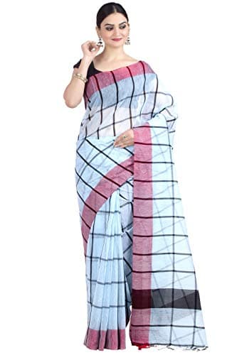 Chandrakala Banarasi Saree for Women with Unstitched Blouse Piece Indian Wear, Blue (1310BLU)