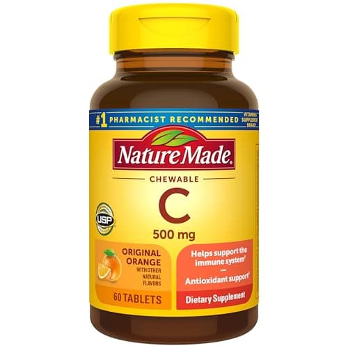 60-Count Nature Made Chewable Vitamin C 500mg Tablets $3.19 w/ S&S + Free Shipping w/ Prime or on $35+