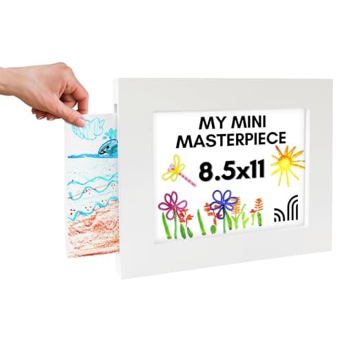 Americanflat 8.5x11 Kids Art F...g - Changeable Display - White