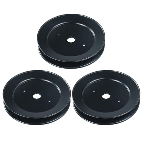 NICHEFLAG 2 Pack 153535 Pulley Replaces Husqvarna 532173436 539112171 532153535 532177865 Craftsman 129861 173436 177865 21546127 for Husqvarna 54 48 YTH18542 Z254 LT1000 YTH24V48 LT2000 RZ5424 Decks