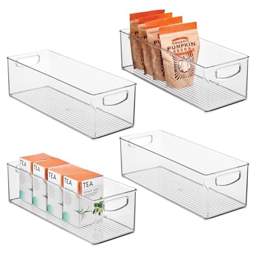 iDesign Plastic Stackable Pant..., Set of 4, Clear, Made in USA