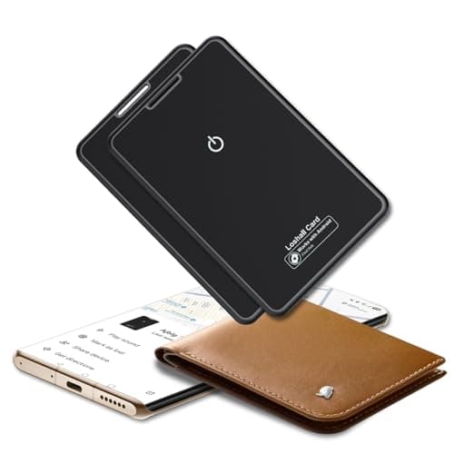2 Pack Wallet Tracker Card for Android Bluetooth Tracker Work with Google Find Hub(Android Only), IP68 Waterproof, Item Finder for Bags, Keys, Passport