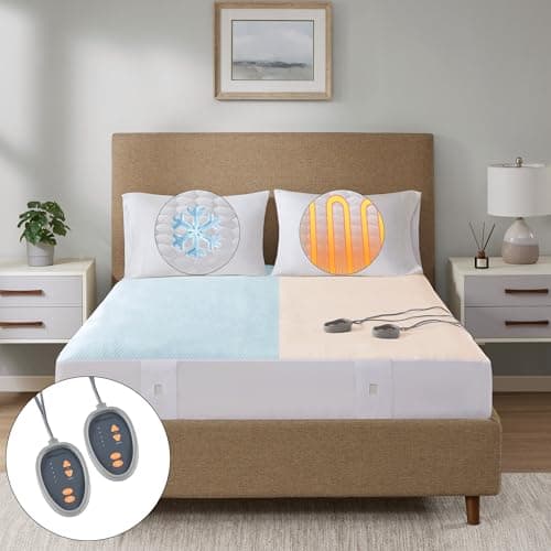 Beautyrest Heated Mattress Pad...ad, UL Certified, White, Queen