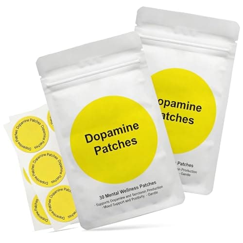 tebazoew Dopamine Patches Extra Strength, Dopamine Patches Mood Support, Vegan Mood Balance Patch for Men and Women(2 packs/60 PCS)
