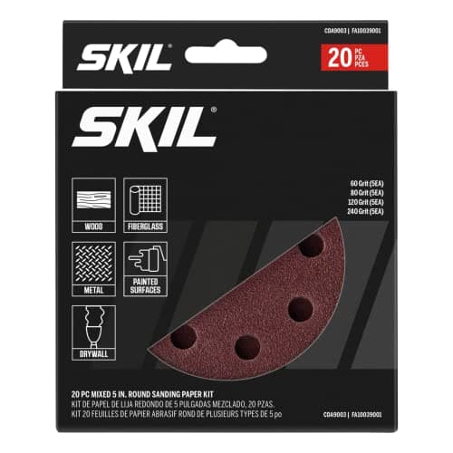 SKIL 20-Piece Mixed 5 in. 60/8.../SR6604B-10/SR660302 - CDA9003