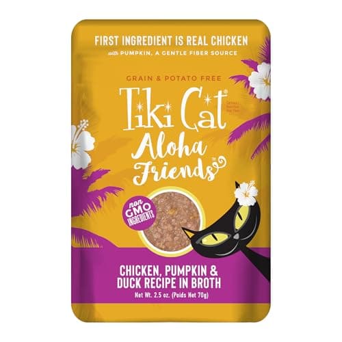 Tiki Cat Aloha Friends Wet Cat...Duck, 2.5 oz. Pouch (12 Count)