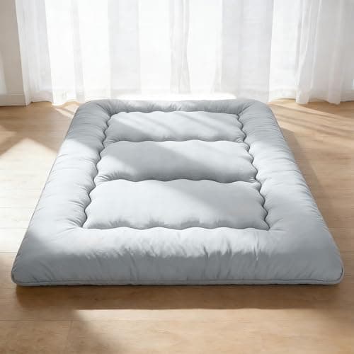 DUMOS Japanese Floor Mattress ... 4" Thick Futon Mattress, Gray