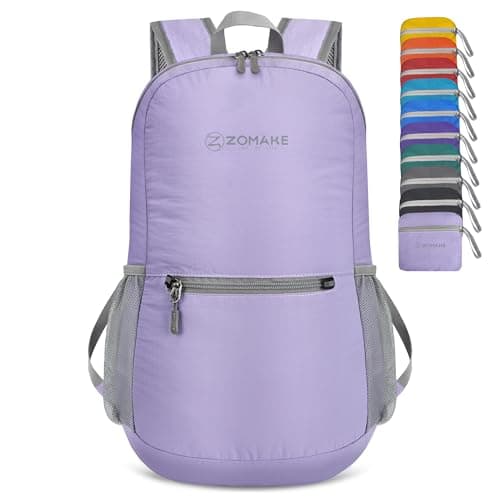 ZOMAKE Ultra Lightweight Hikin...aypack for Women Men(Lavender)
