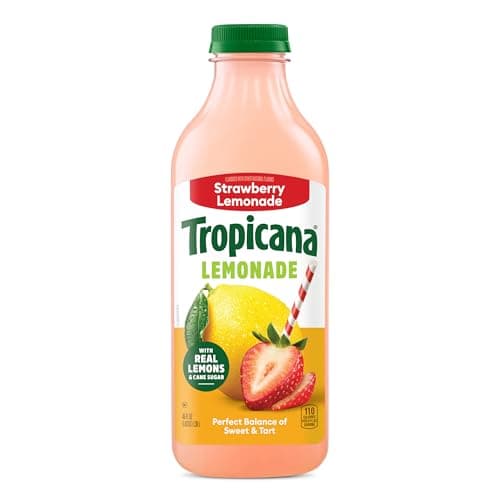 Tropicana Strawberry Lemonade,...h Real Lemons, 46 fl oz Bottle