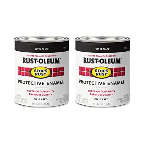 2-Pack 1-Quart Rust-Oleum Oil-Based Protective Enamel Paint (Satin Black) $17.45