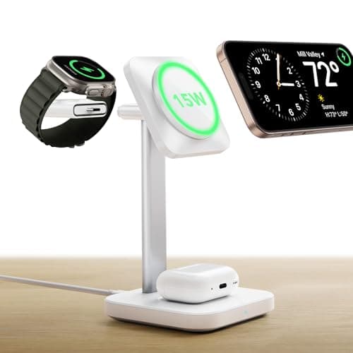 ESR 3-in-1 Qi2 Certified 15W MagSafe Wireless Charging Station (White) $13