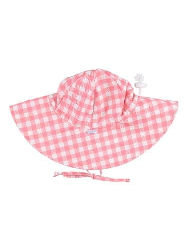 RuffleButts Baby-Girls Sun Hat Floppy Wide Brim UPF 50+ - Baby Sun Hat with Sun Protection