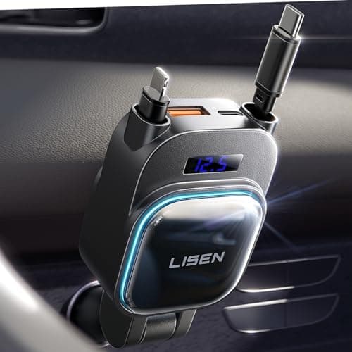 [AC] $13.99 | LISEN 4-in-1 Up to 96W Car Charger w/ Retractable USB-C + L Cable at Amazon