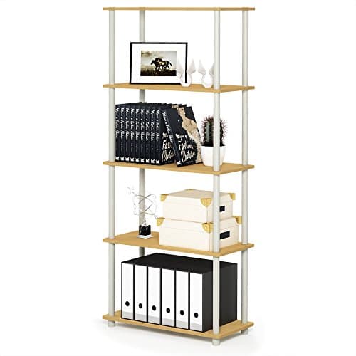 Furinno TURN-N-TUBE Storage Sh...om, Garage, Home Office, Beech